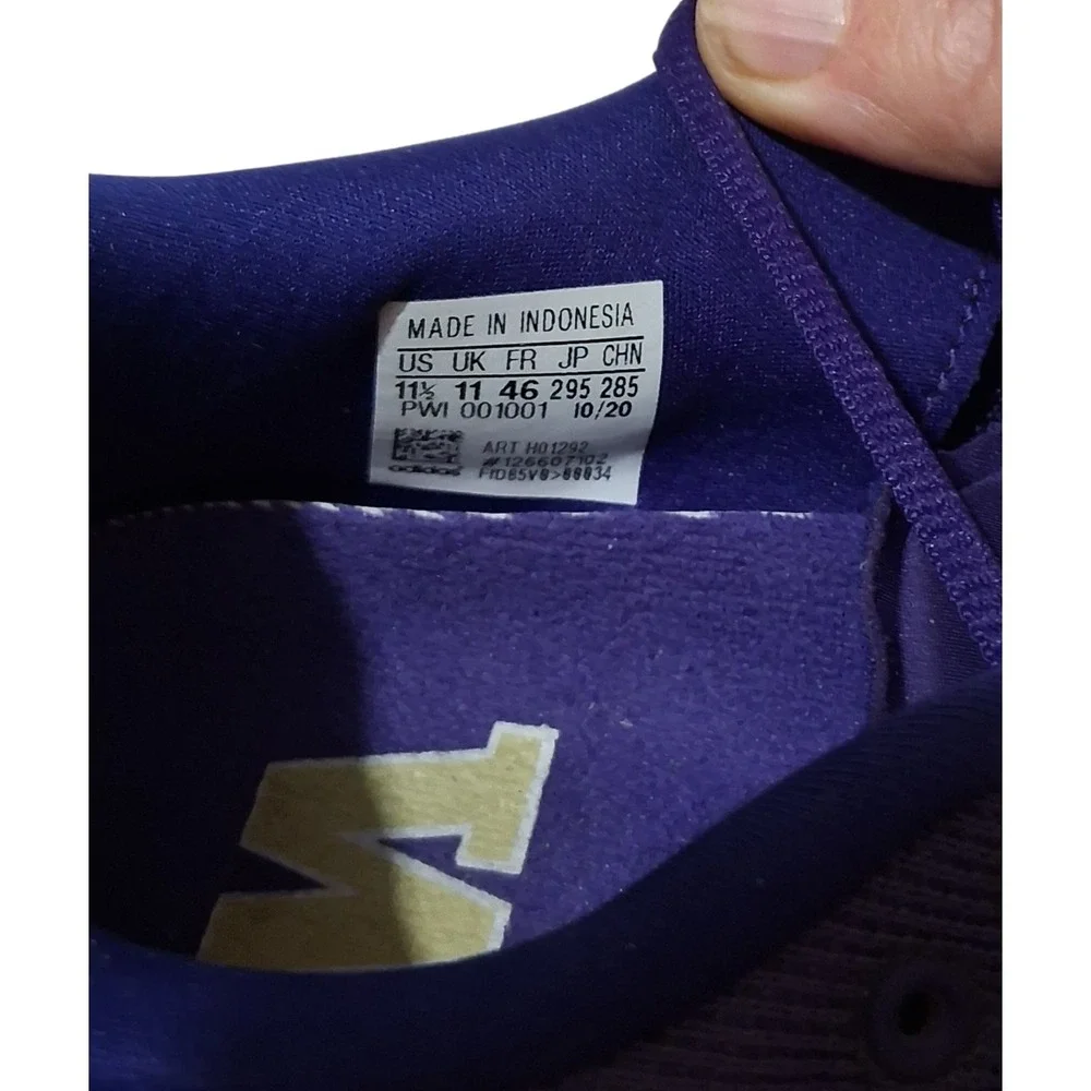 Washington Huskies Shoes Adidas Supernova Mens Size 11.50 Bounce Three Stripe UW